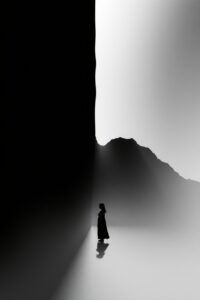 Whispers of Shadows in Monochrome – free AI stock image