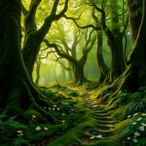 Whispers of the Enchanted Forest – free AI stock image