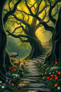 Whispers of the Enchanted Forest – free AI stock image
