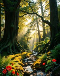 Whispers of the Enchanted Forest – free AI stock image