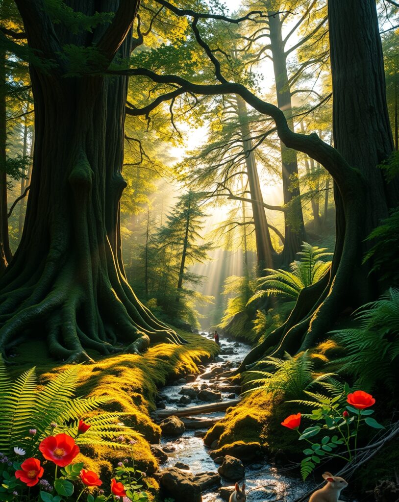 Whispers of the Enchanted Forest – free AI stock image
