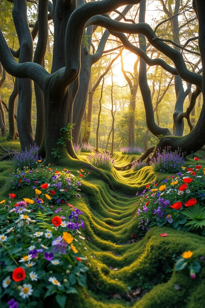 Whispers of the Enchanted Forest Glade – free AI stock image