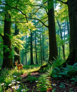 Whispers of the Tranquil Forest Glade – free AI stock image