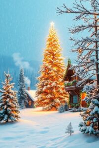 Winter Wonderland Holiday Celebration – free AI stock image