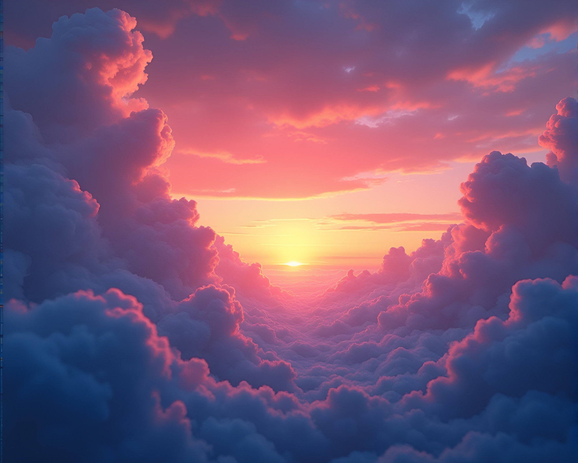 Vibrant Twilight Sky Embroidered with Sunrise Hues – free AI stock image