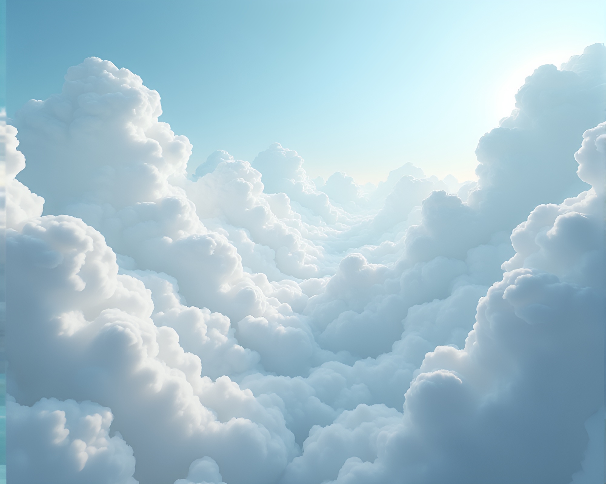 Ethereal Cloudscape with Edgy 3D Elements – free AI stock image