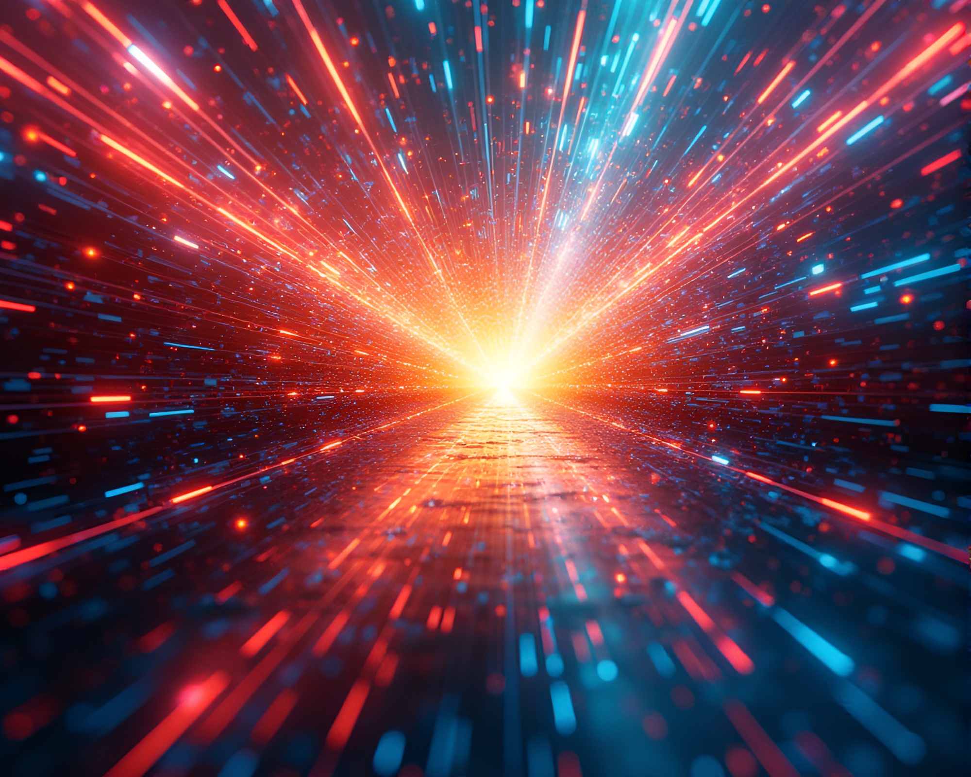 Vibrant Reflections: A Joyous Abstract Creation – free AI stock image