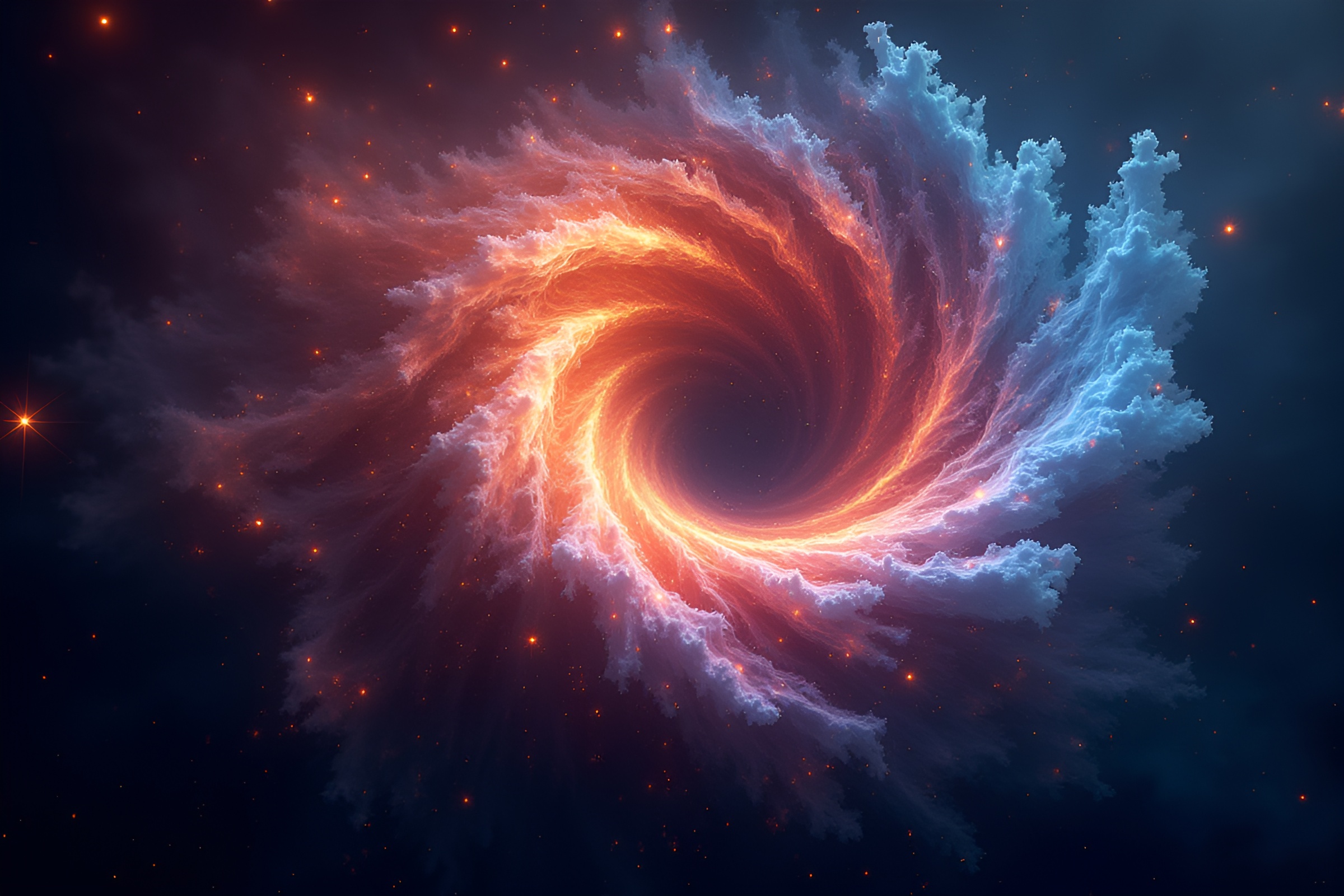 Cosmic Nebula Swirl with Edgy Graphic Design – free AI stock image