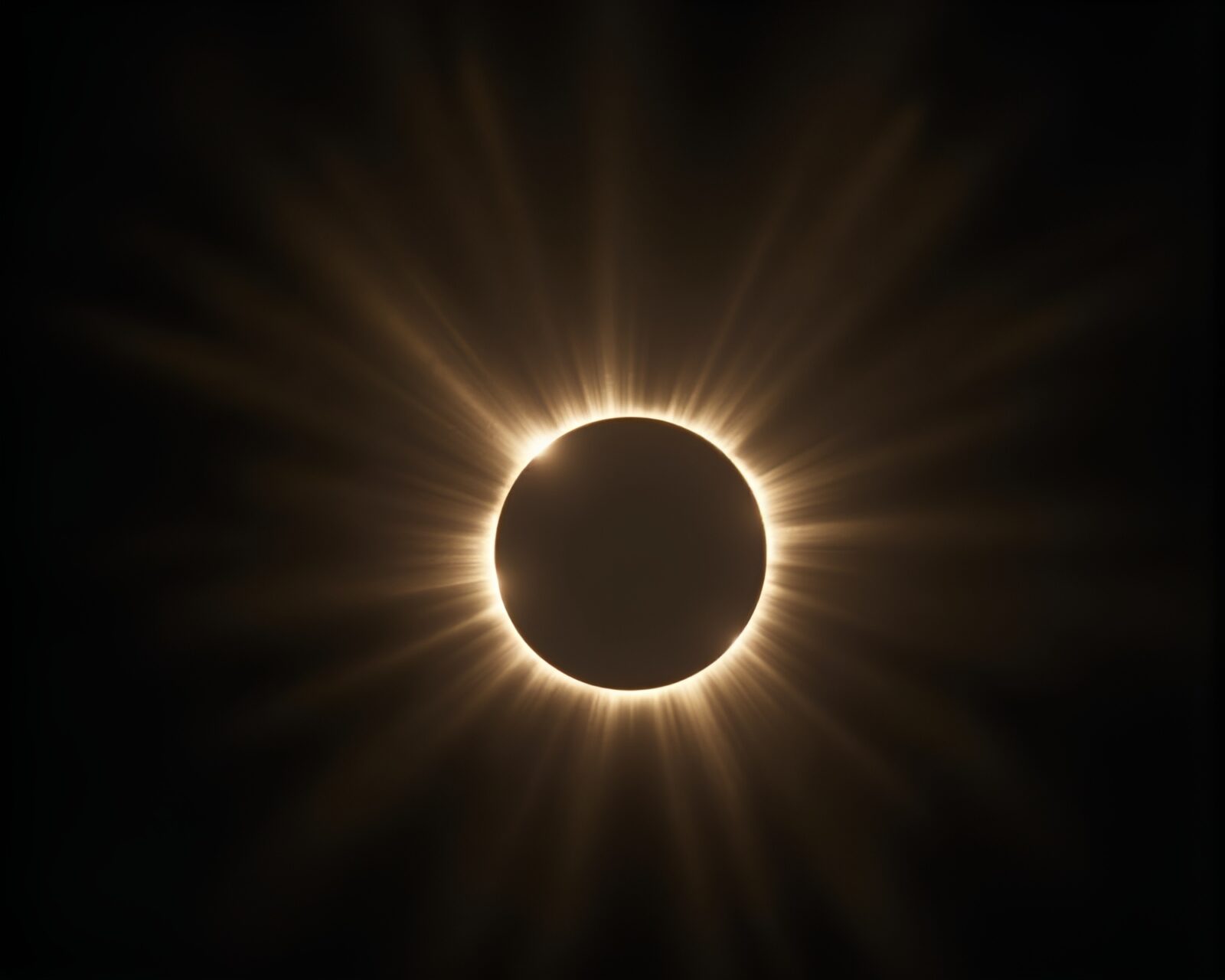 Mysterious drift of solar eclipse with dramatic lighting