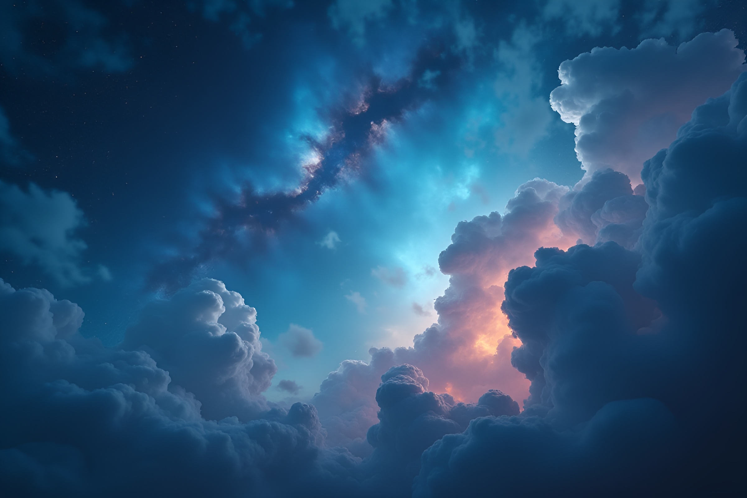 Ethereal Cosmic Storm: Iron-Cloud Sky Macro Photography – free AI stock image