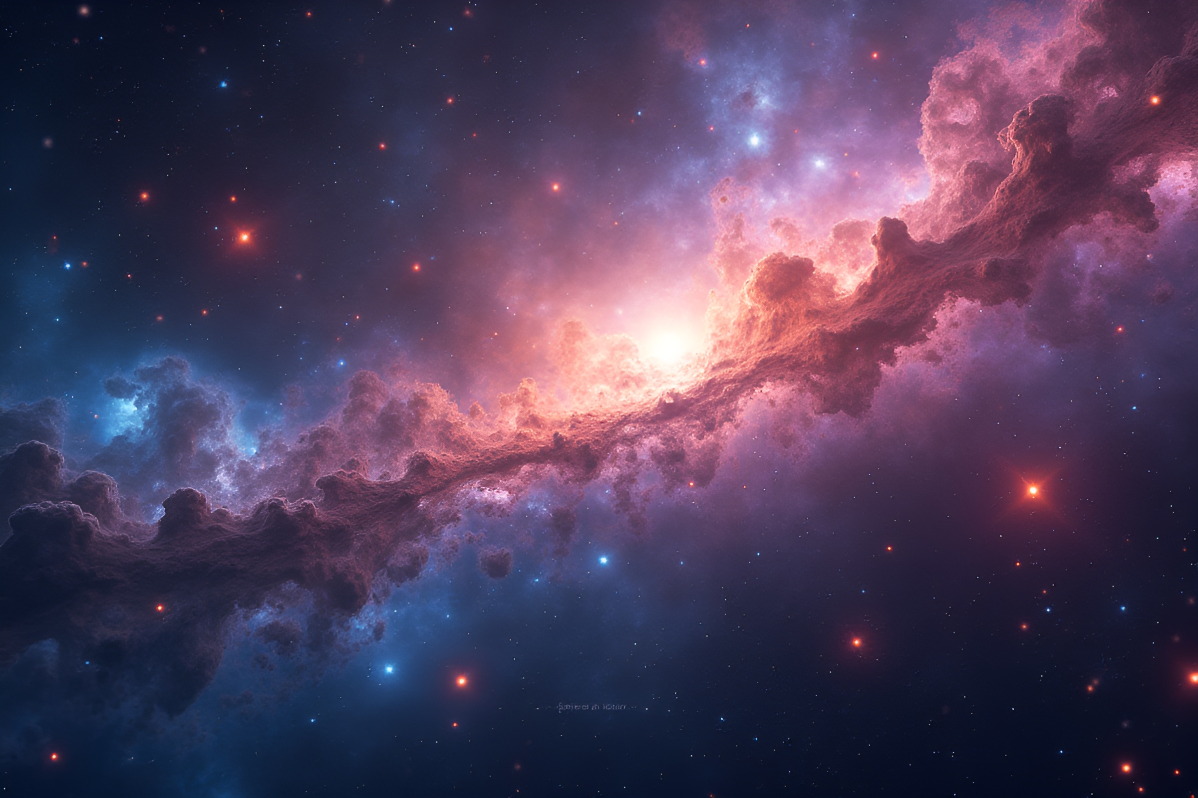 Cosmic Cubism: Mystical Nebula Exploration – free AI stock image