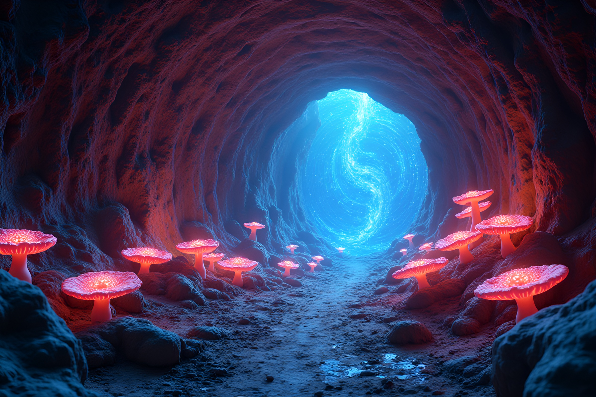 Enchanted Cavern Portal Sparks Creative Inspiration – free AI stock image