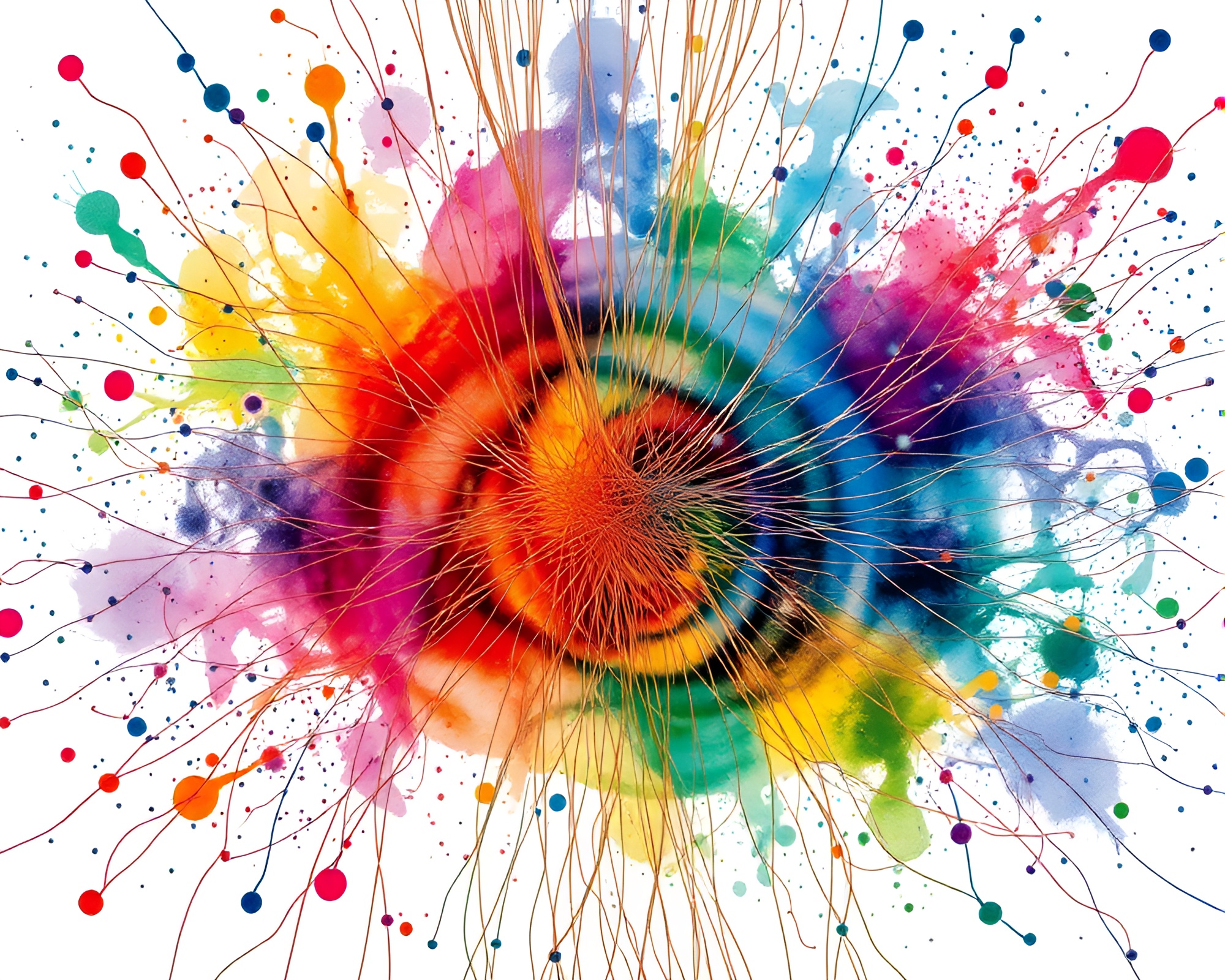 Psychedelic Mirror Labyrinth with Funhouse Distortions – free AI stock image