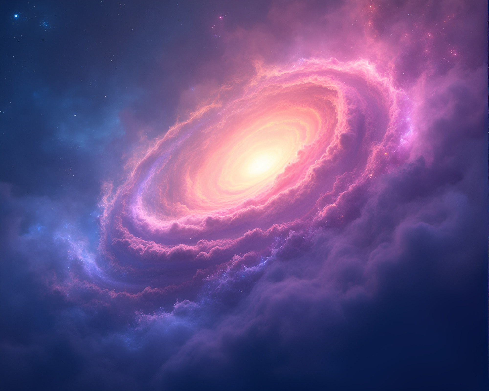 Stunning Cosmic Nebula Swirl in Twilight Hues – free AI stock image