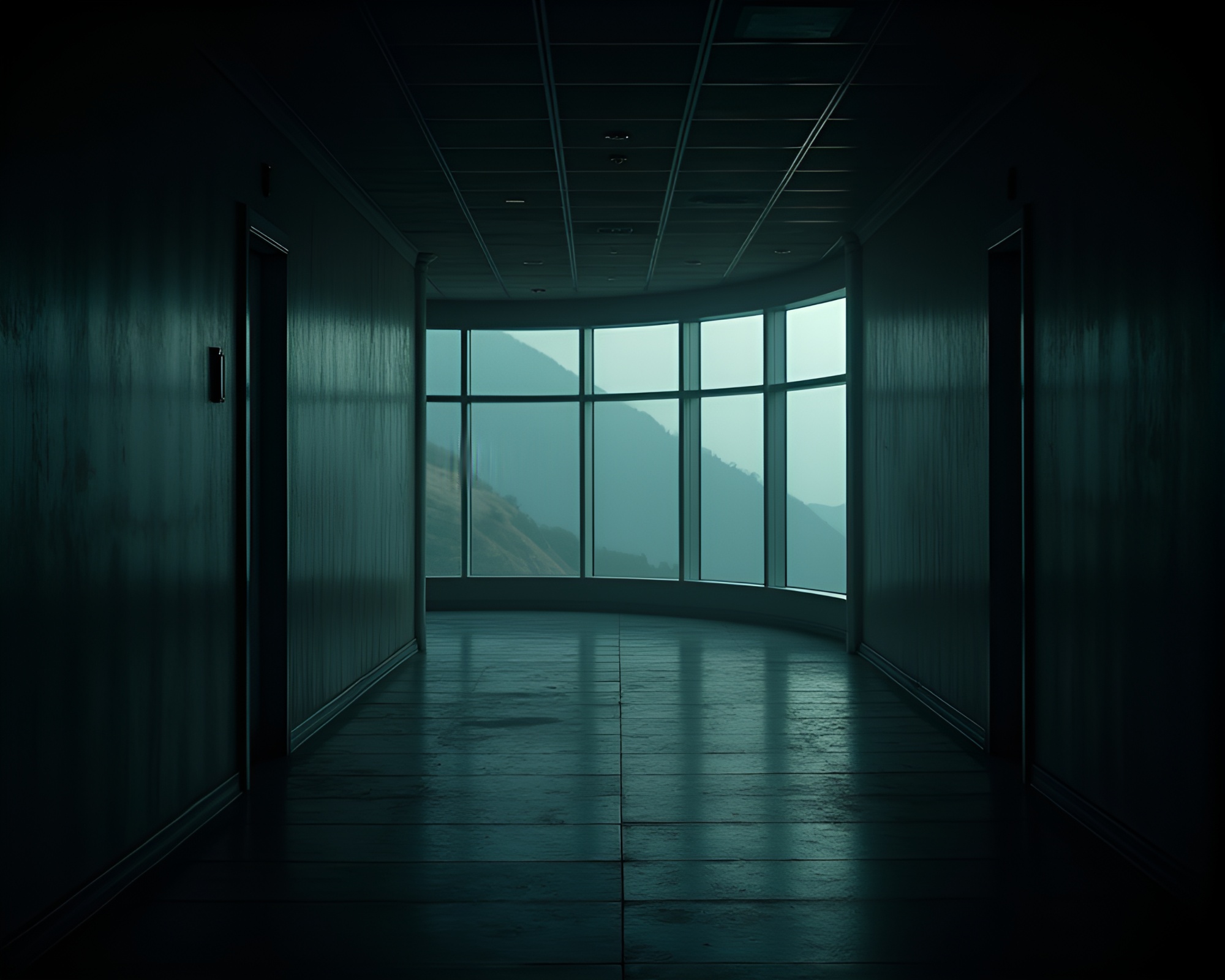 Eerie Observing Space with Stark Lighting Contrast – free AI stock image