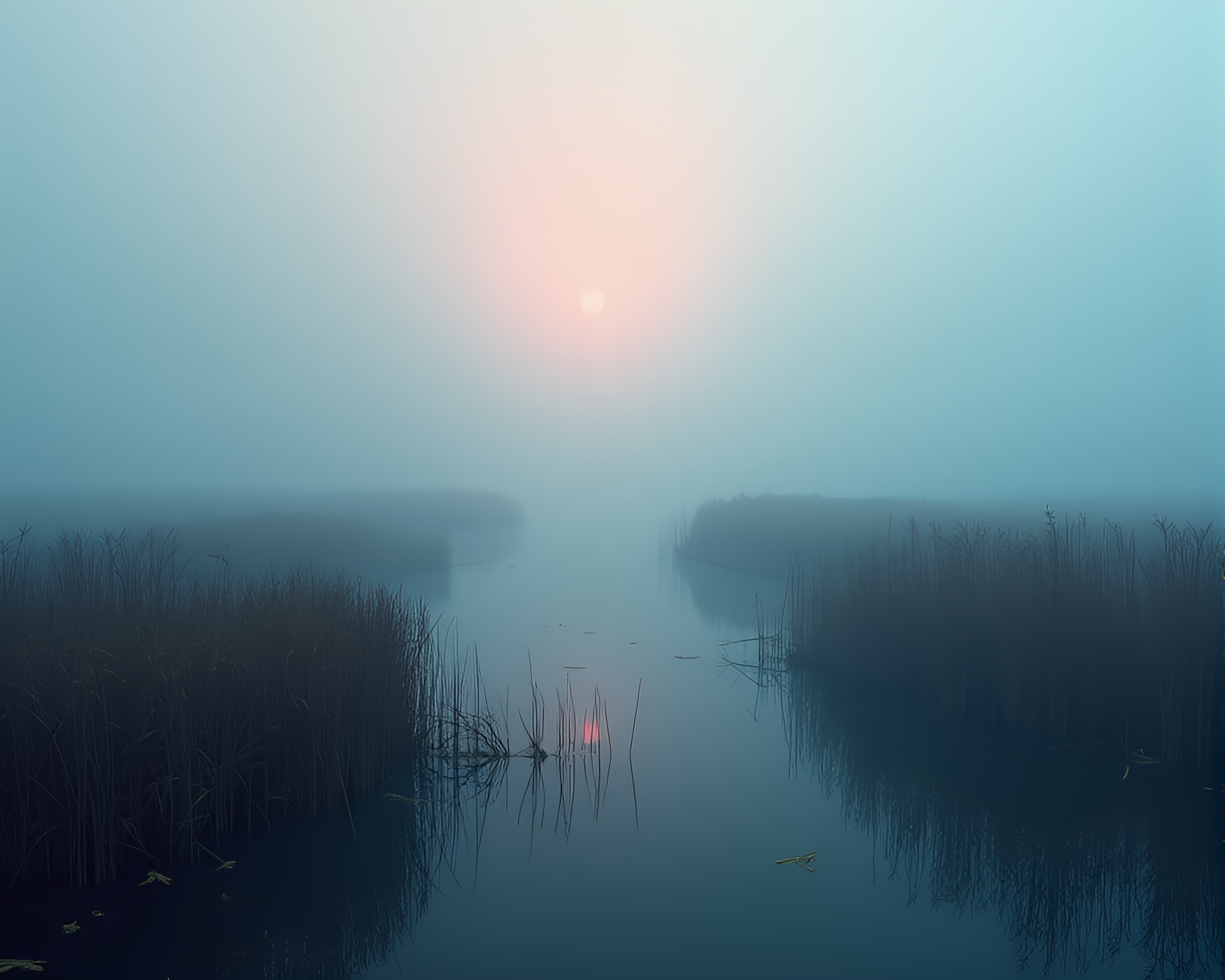 Captivating Phantasmal Marsh in Contemporary Art Style – free AI stock image