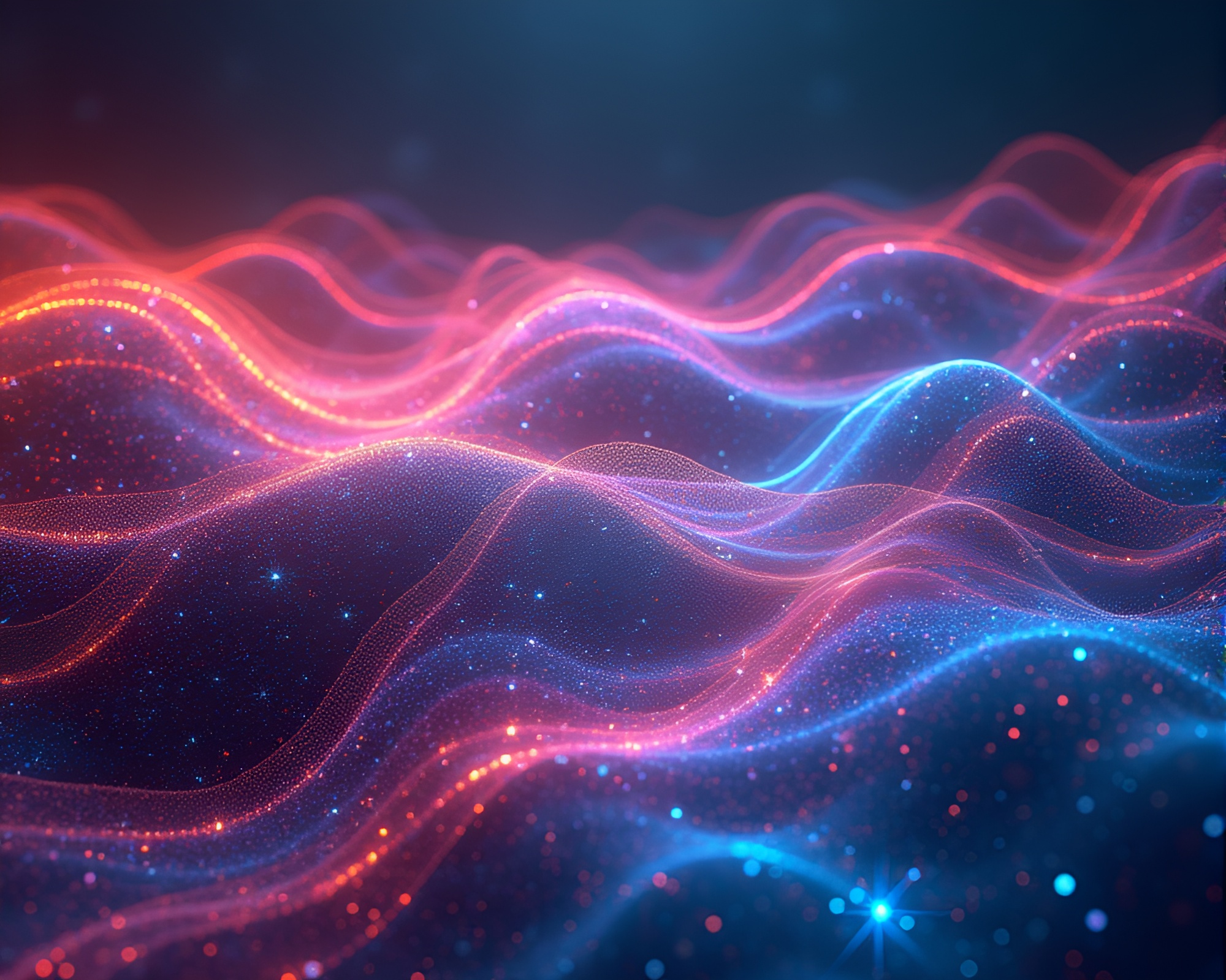Vibrant Magnetic Field Lines in Dreamlike Harmony – free AI stock image