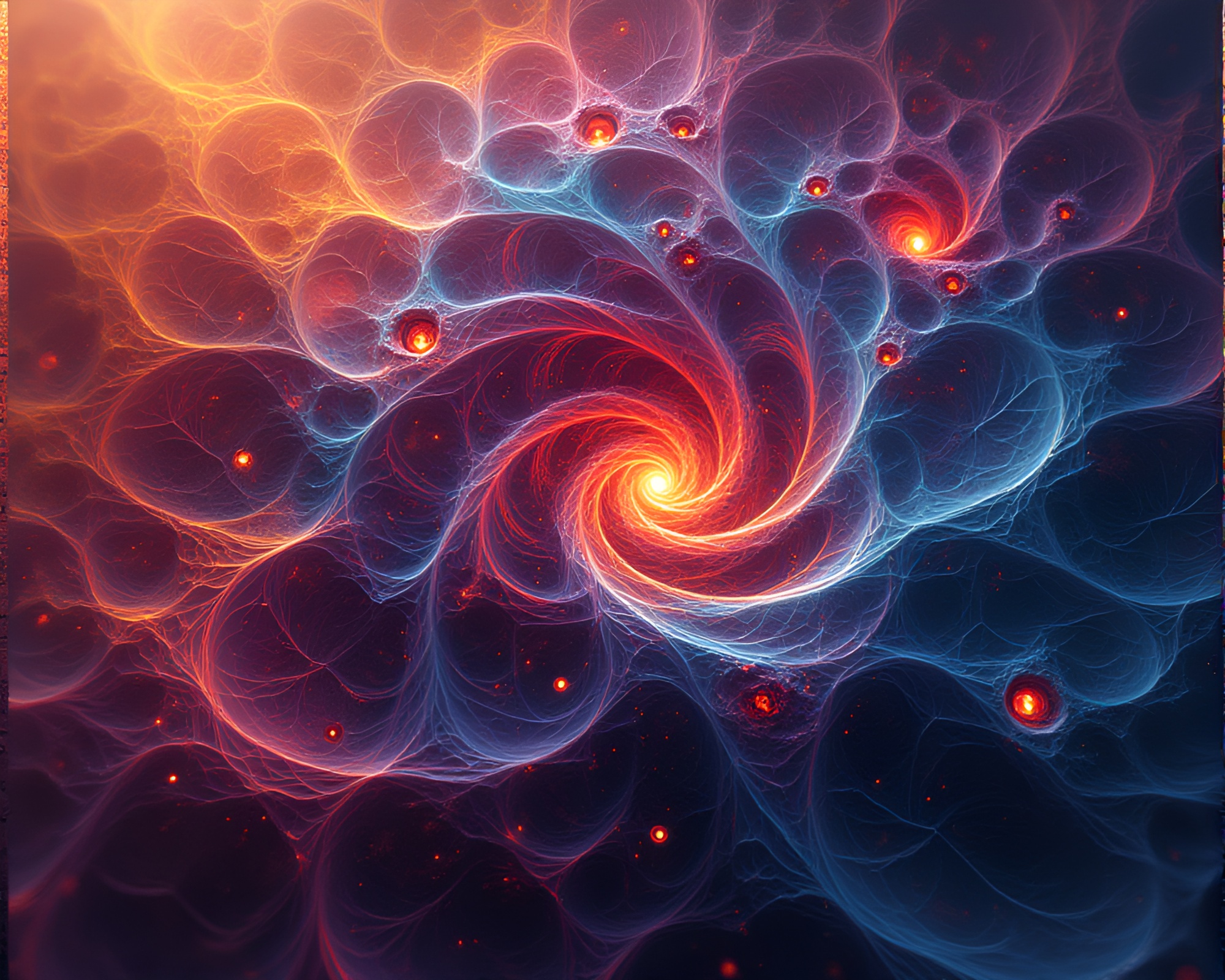 Mesmerizing Fractal Geometry Patterns in Vibrant Kinetic Sculpture – free AI stock image