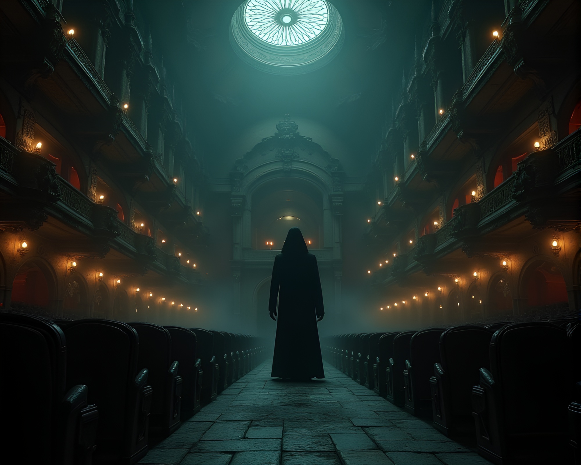 Phantom Haunting Tense Opera House Digital Matte Painting – free AI stock image