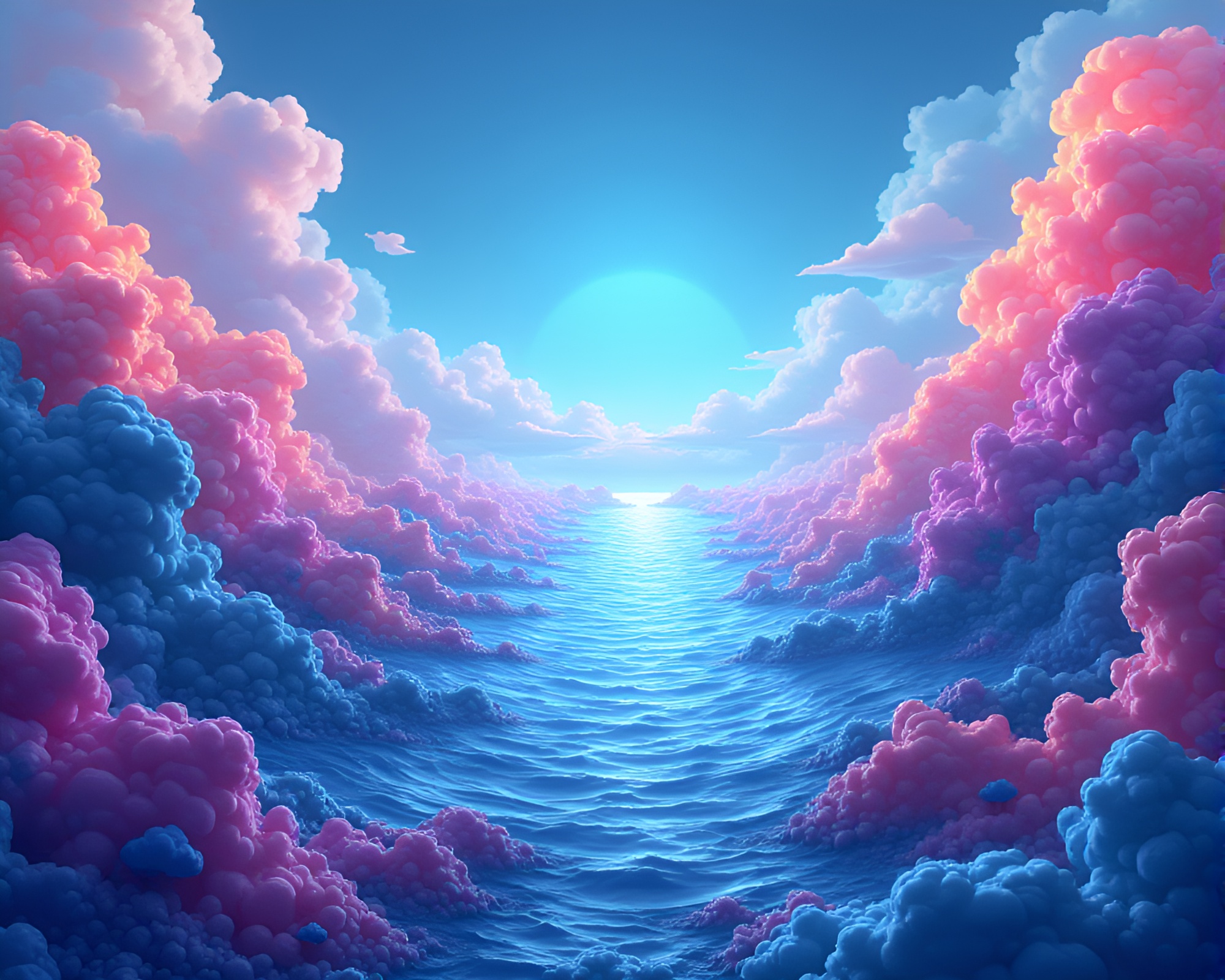 Surreal Ocean of Swirling Ink in Virtual World – free AI stock image