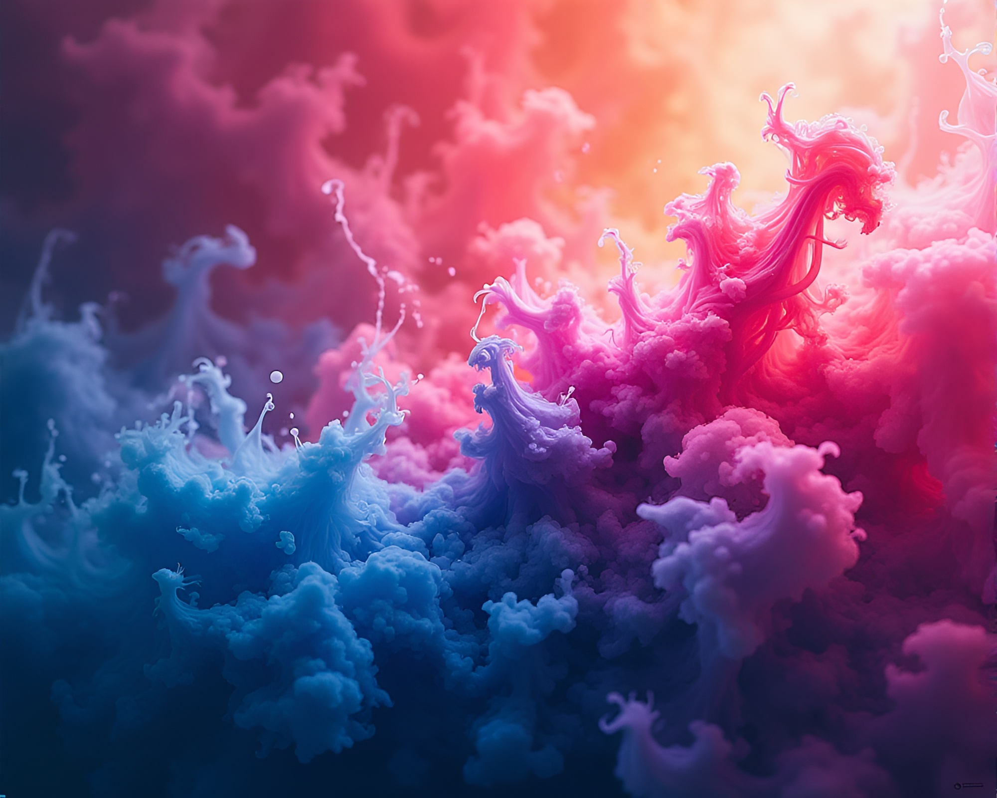 Vibrant Abstract Art: Swirling Ocean of Electrifying Ink – free AI stock image