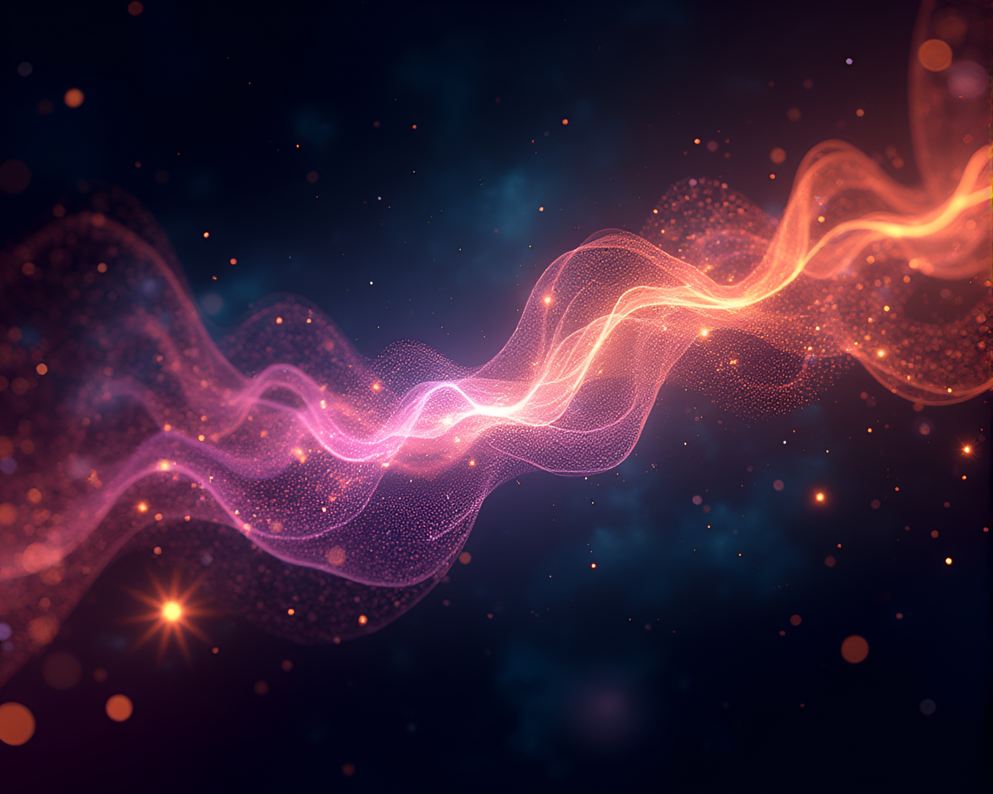 Enchanting Cosmic Light Trails Dance in Mesmerizing CGI Display – free AI stock image