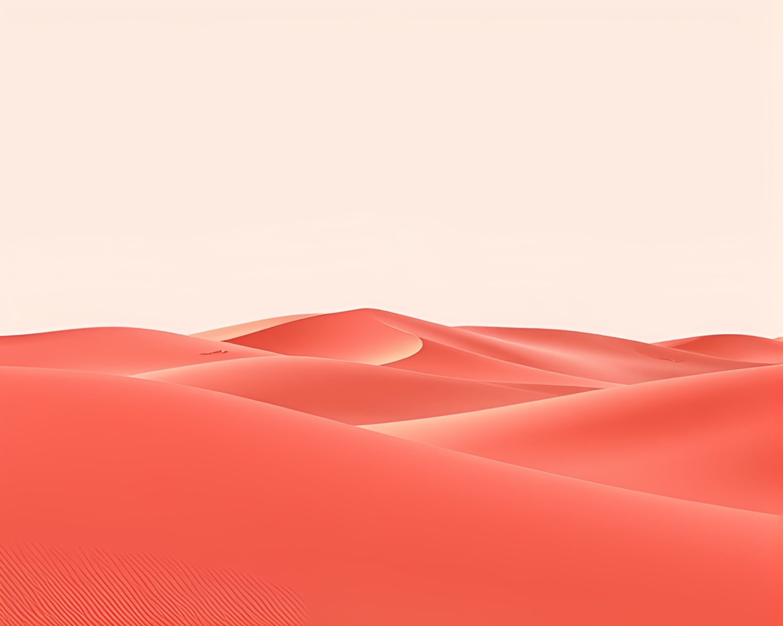 Dynamic view of coral sand dunes contrasting with vector art