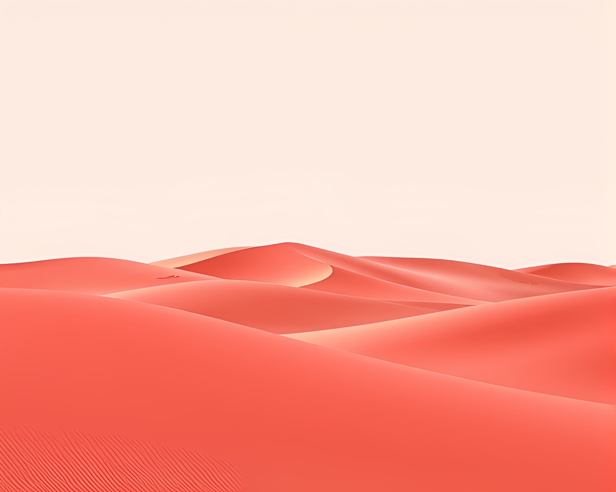 Stunning Coral-Colored Sand Dunes Against Minimalist Vector Background – free AI stock image