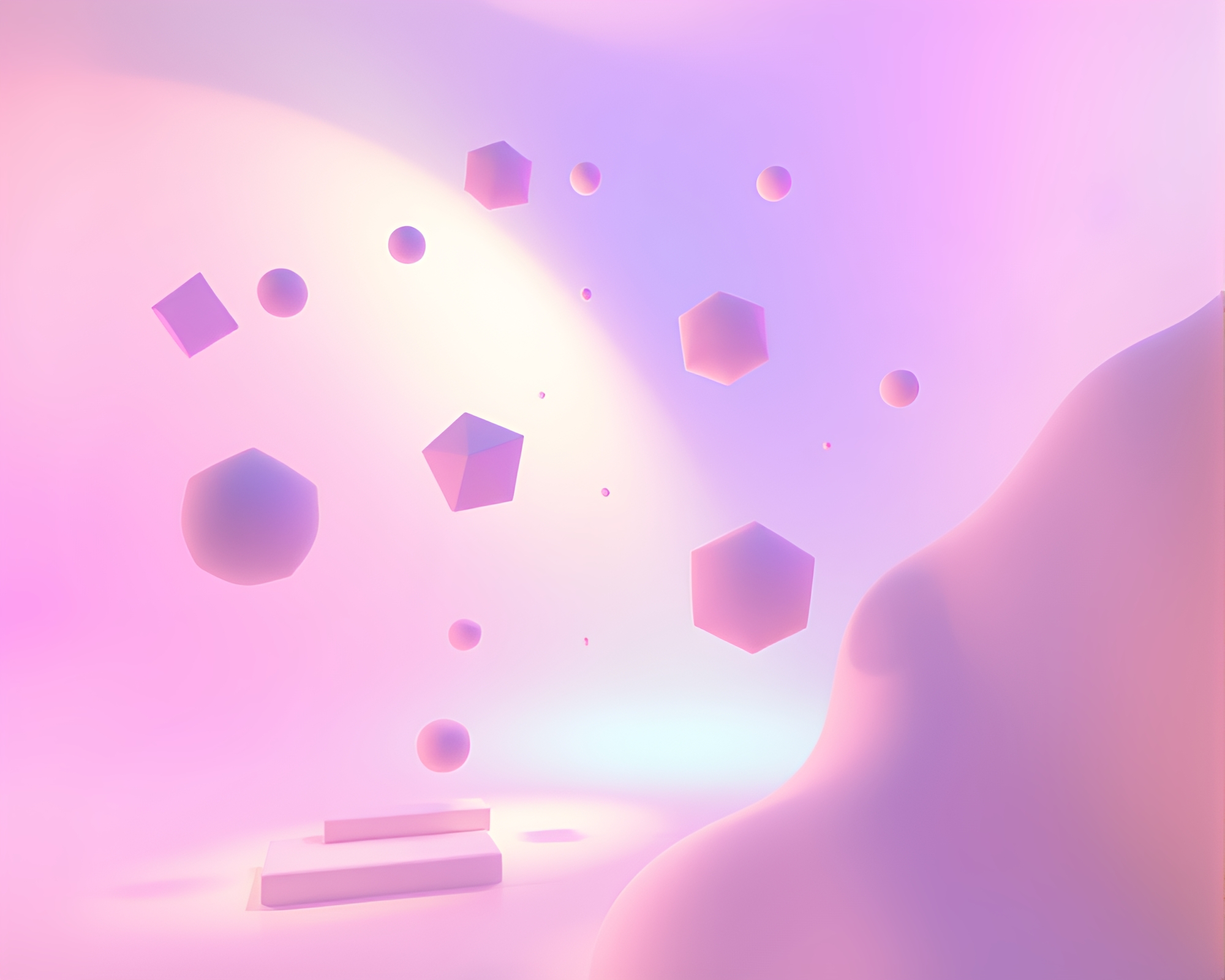 Ethereal Abstract Shapes Floating in Zero Gravity – free AI stock image