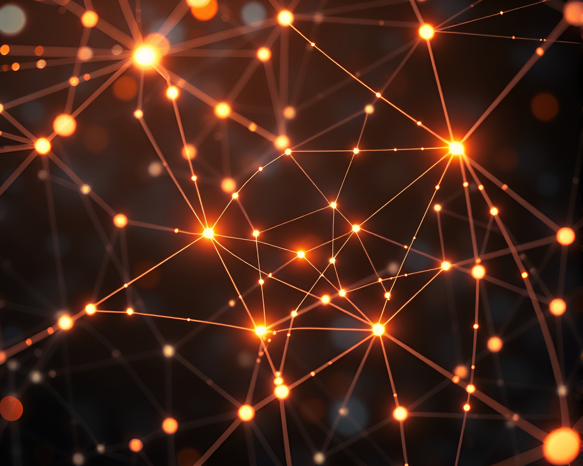 Intricate Quantum Entanglement Web Glowing in Minimalistic Style – free AI stock image