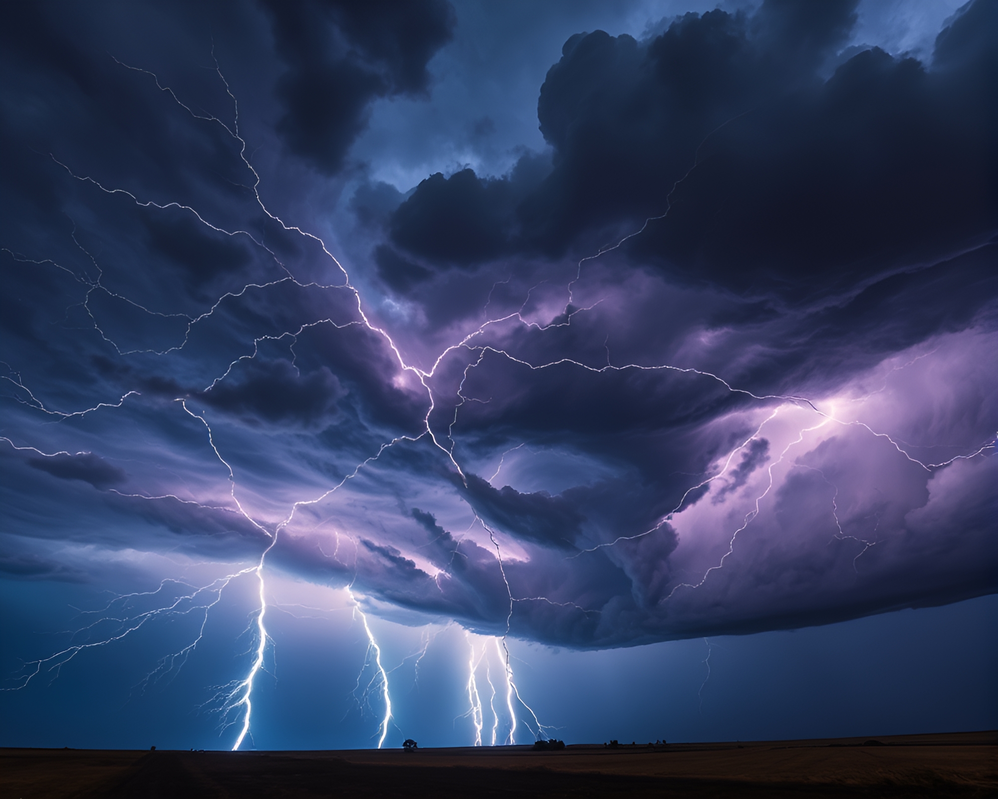 Dynamic Electric Storm Front Crackling with Mystical Energy – free AI stock image