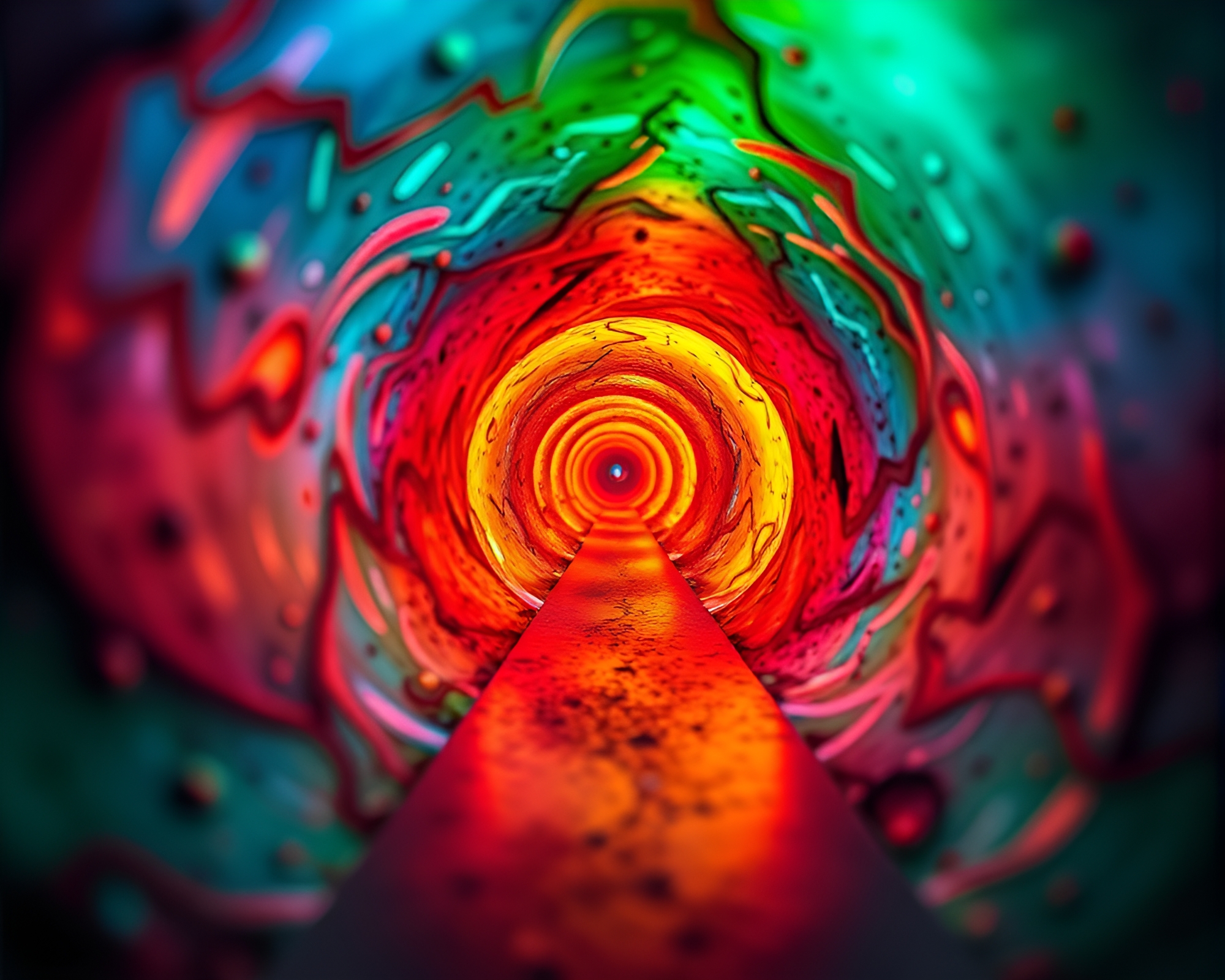 Surreal Time-Warp Corridor: Macro Photography with Tense Energy – free AI stock image