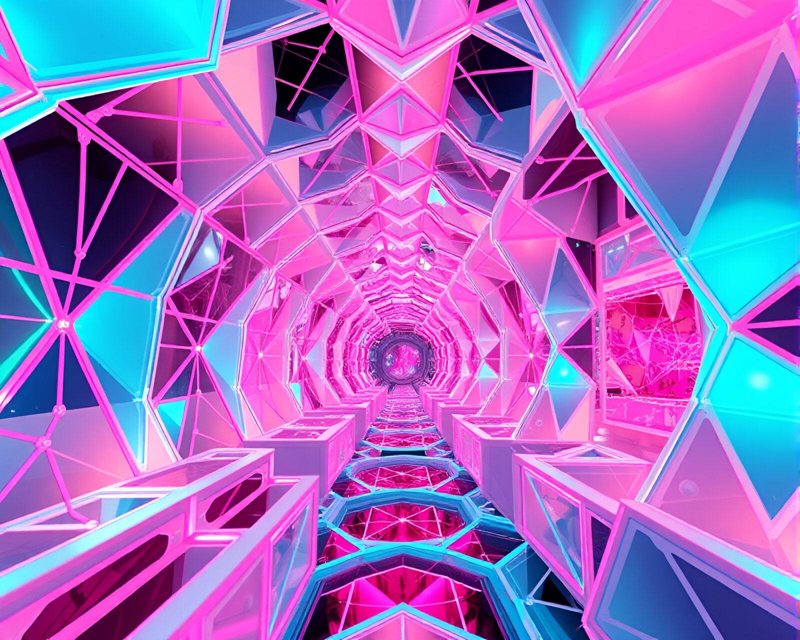 Intricate geometric patterns and mesmerizing kinetic movements in candy colors