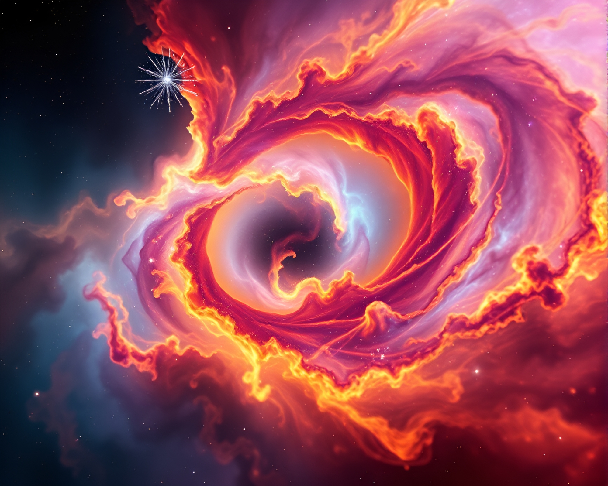 Stunning Cosmic Nebula Swirl in Photorealistic CGI Art – free AI stock image
