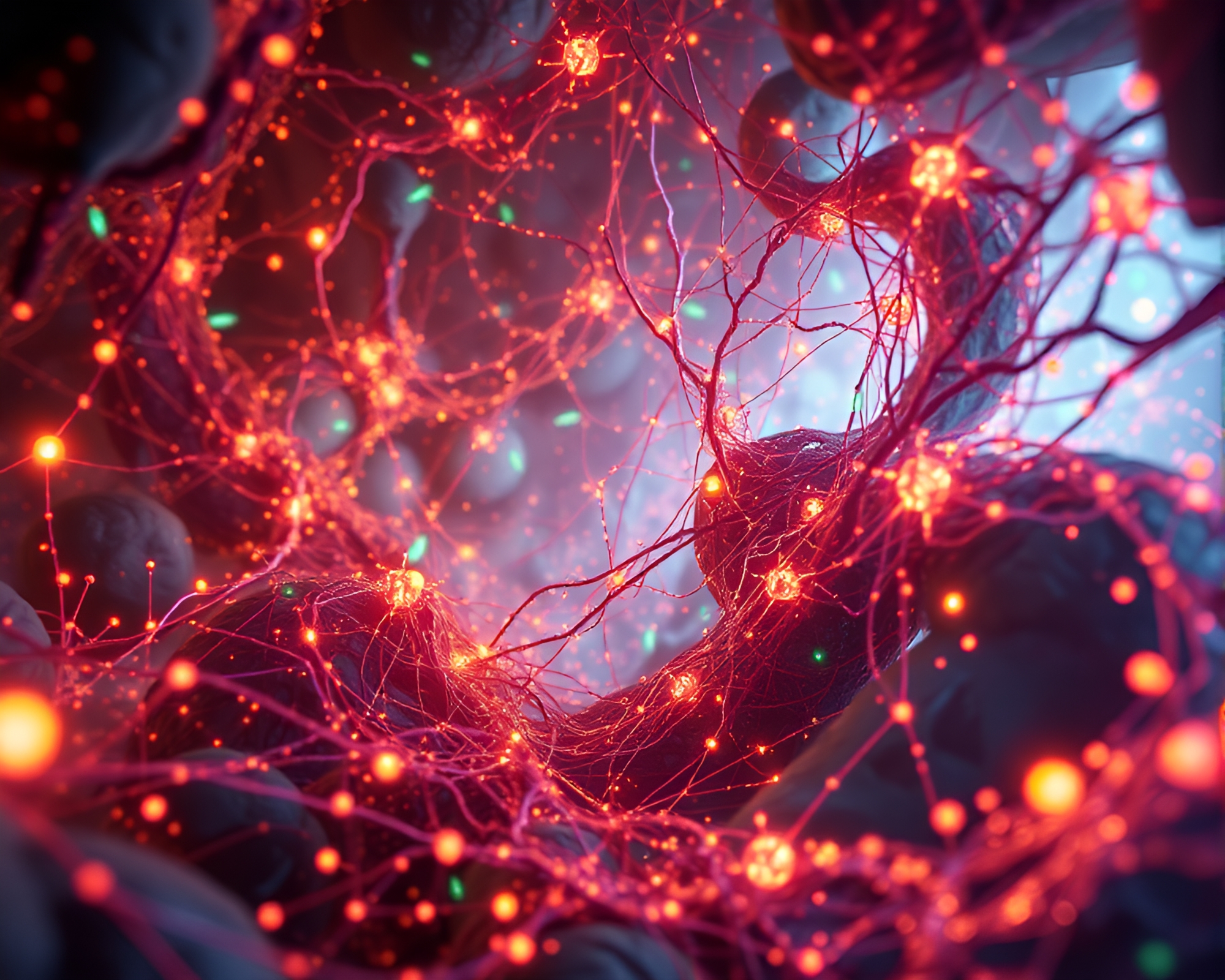 Enchanting Digital Particles Weave Through Luminous Landscape – free AI stock image