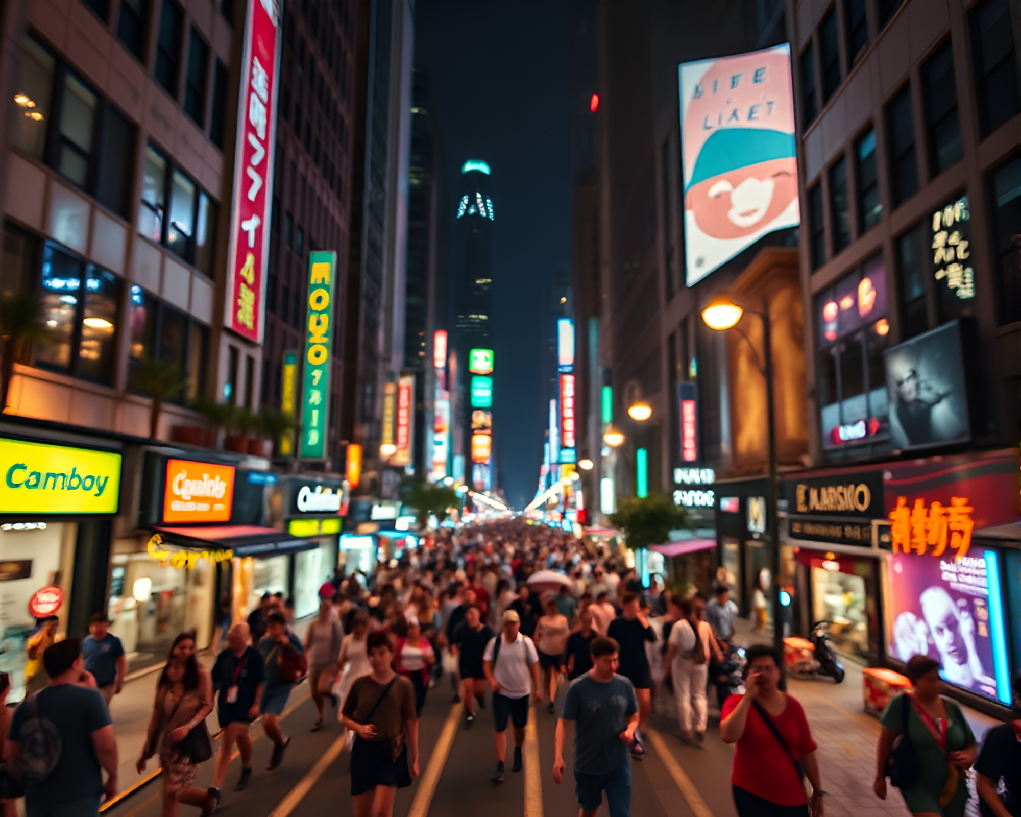 Vibrant City Streets Time-Lapse Energy – free AI stock image