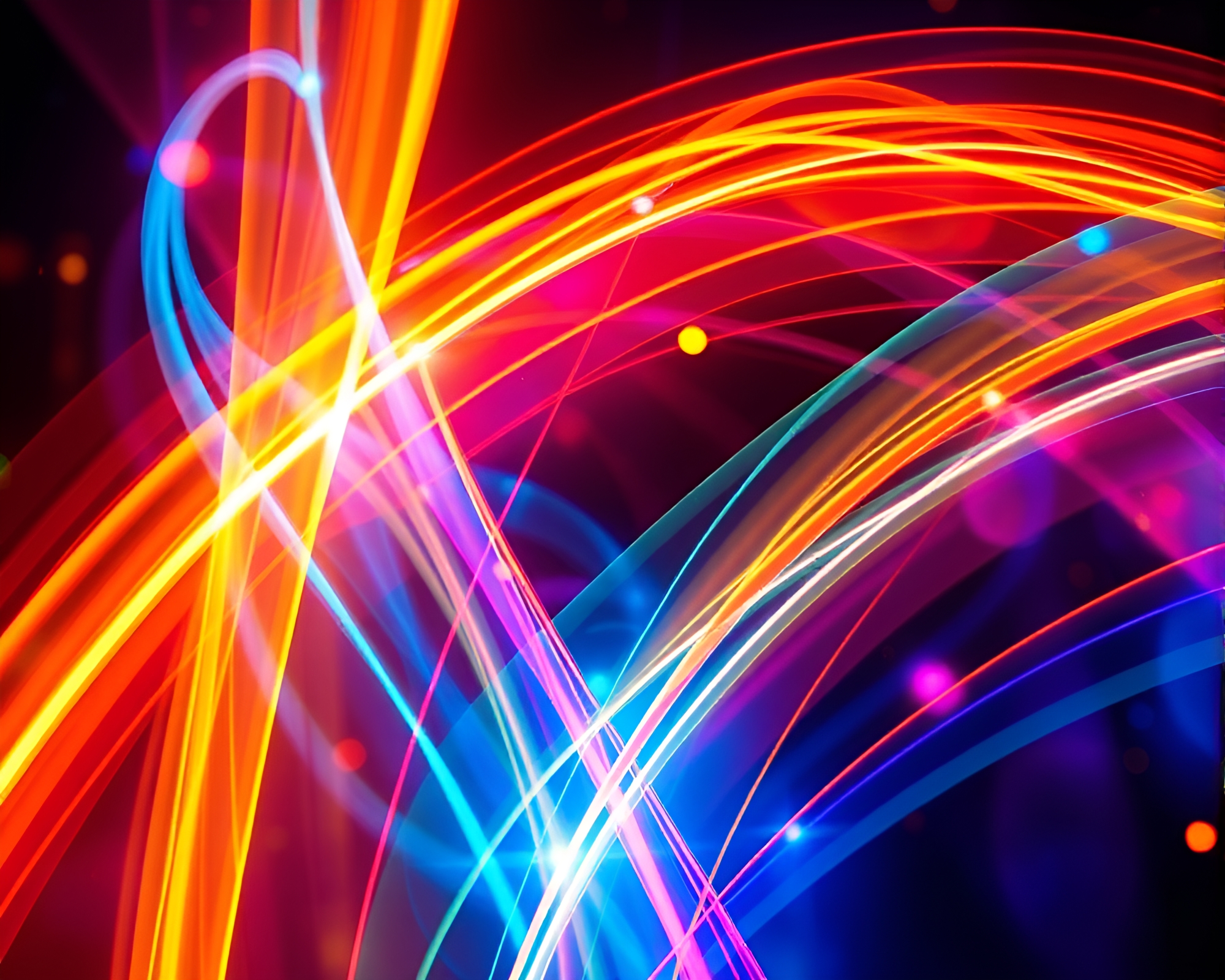Vibrant Cubism-Inspired Artwork with Kinetic Light Trails – free AI stock image