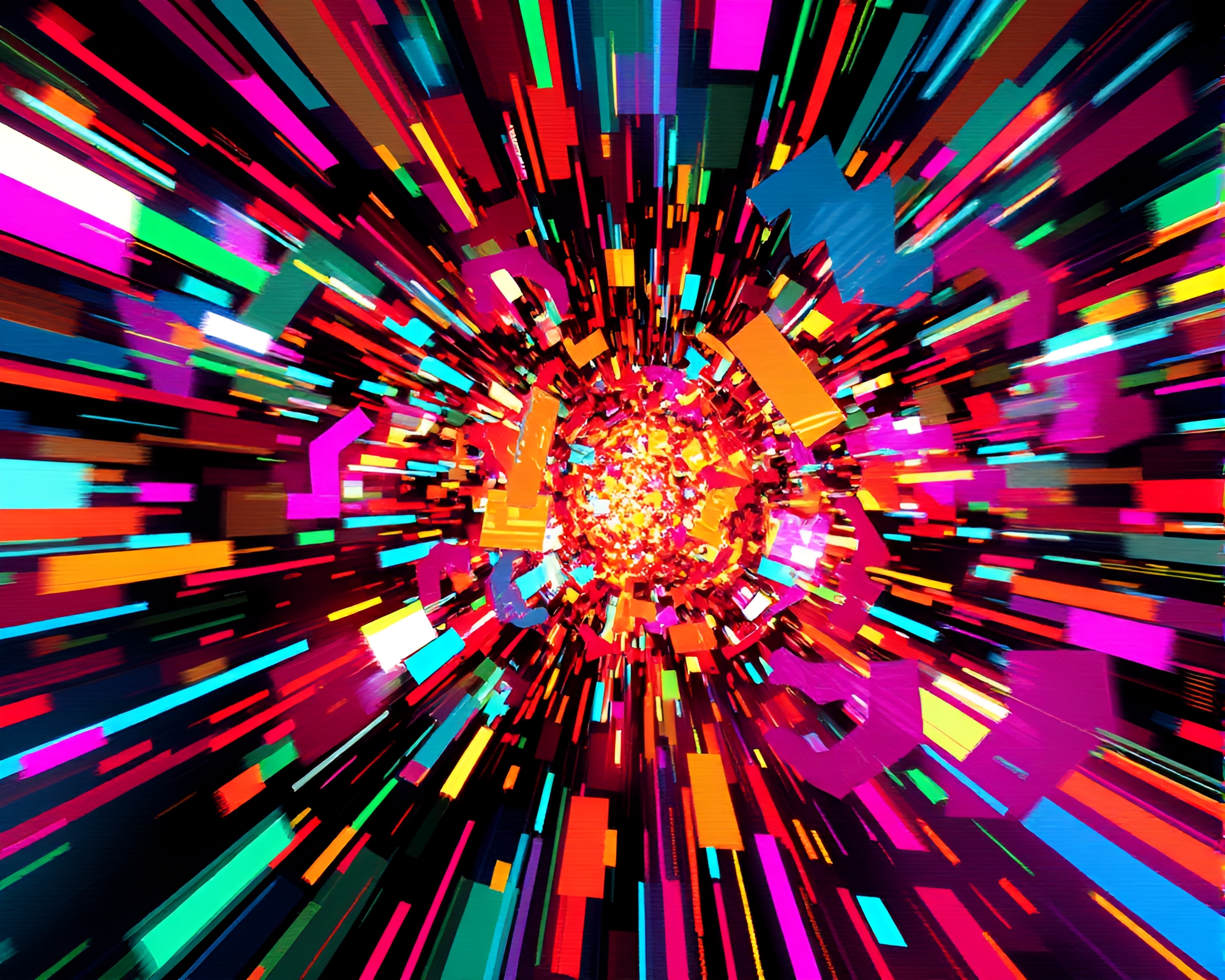 Frenetic Energy in Digital Glitch Realm – free AI stock image