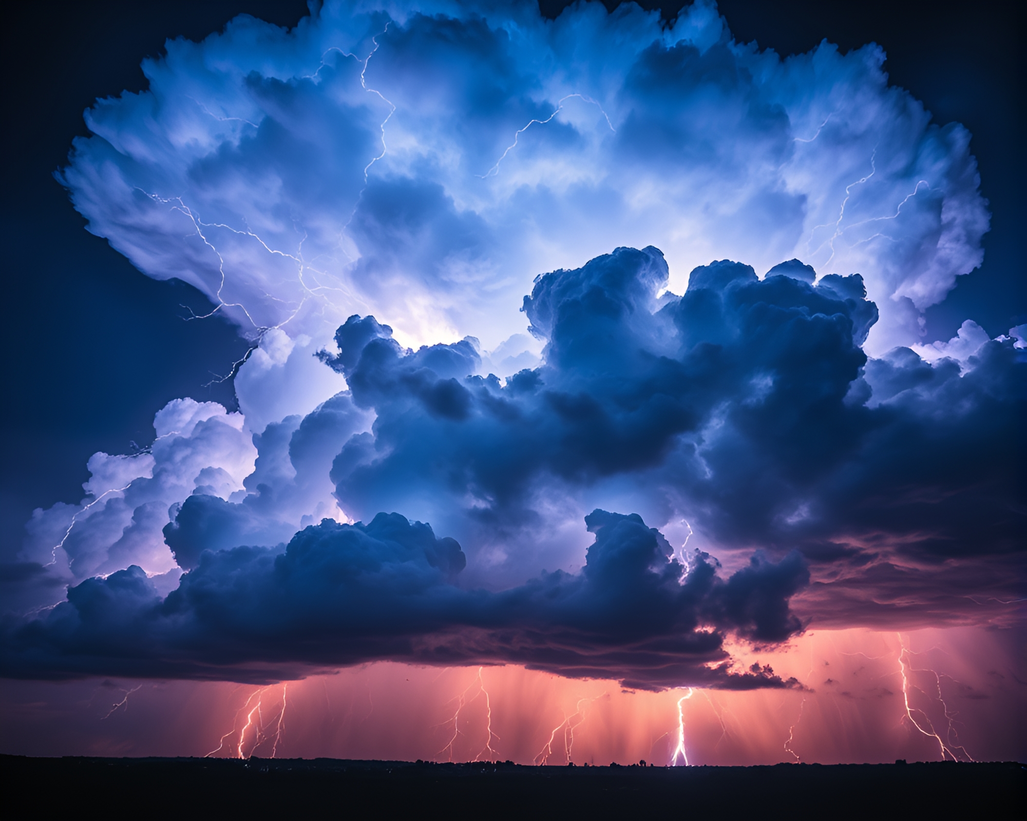 Captivating Electric Storm Clouds in Playful Macro Photography – free AI stock image
