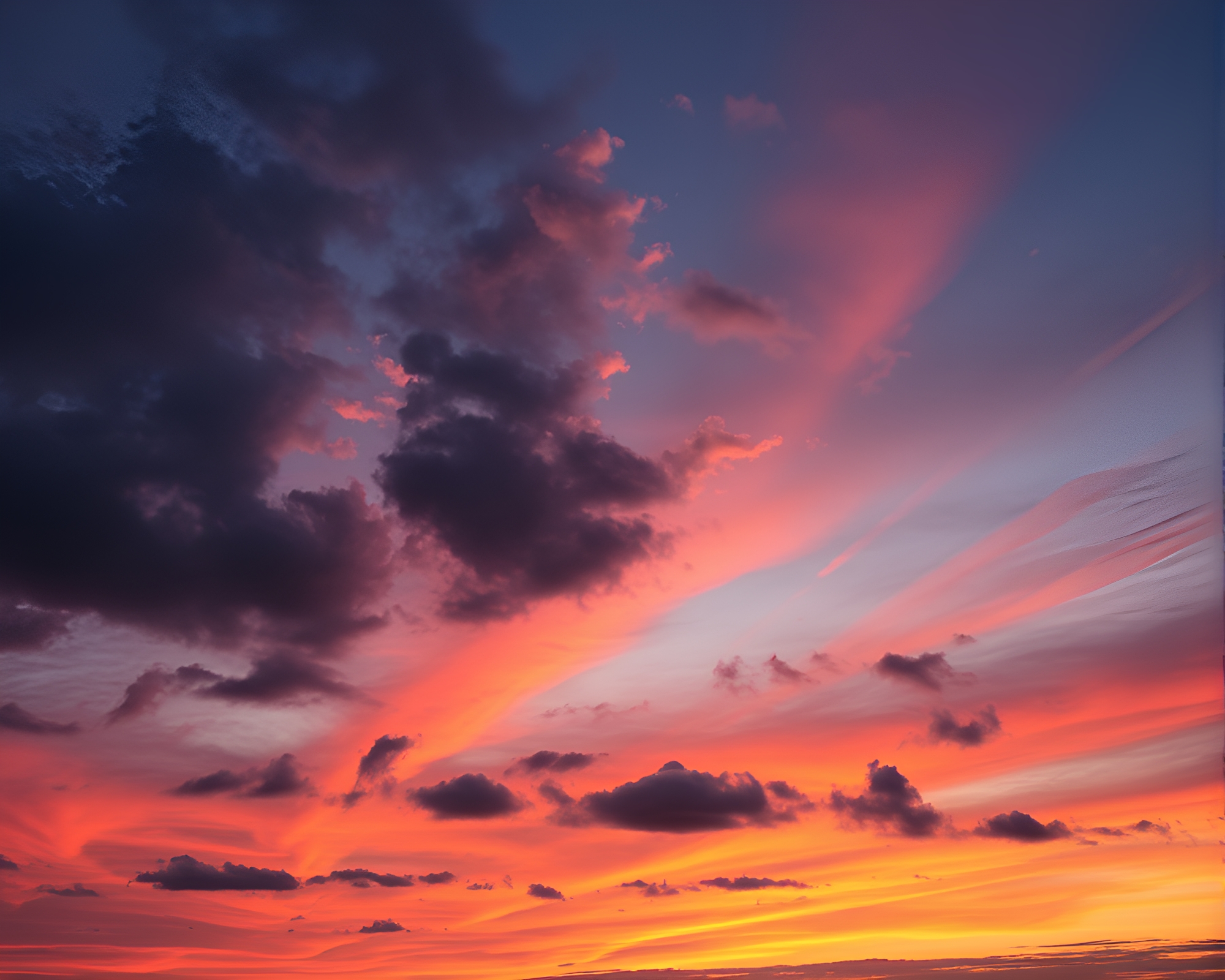 Harmonious Iron-Grey Sunset Painting in Vibrant Colors – free AI stock image