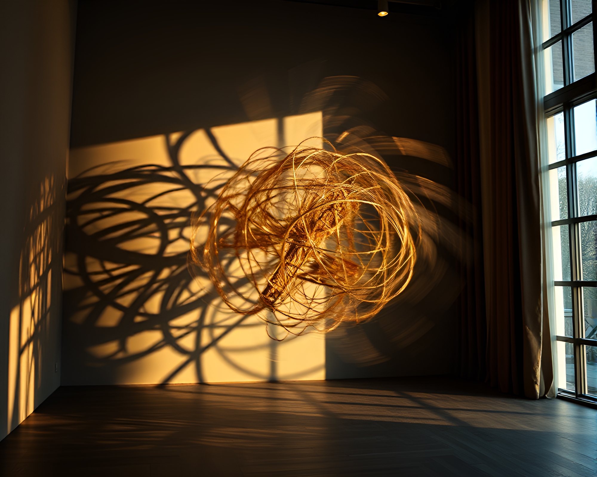 Intricate Kinetic Sculpture Moves in Mesmerizing Time-lapse – free AI stock image