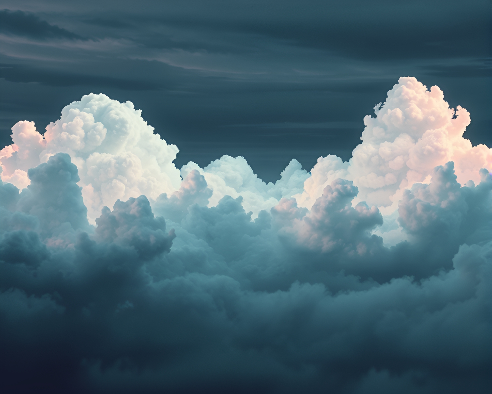 Ethereal clouds swirling in glitchy 8-bit landscape – free AI stock image