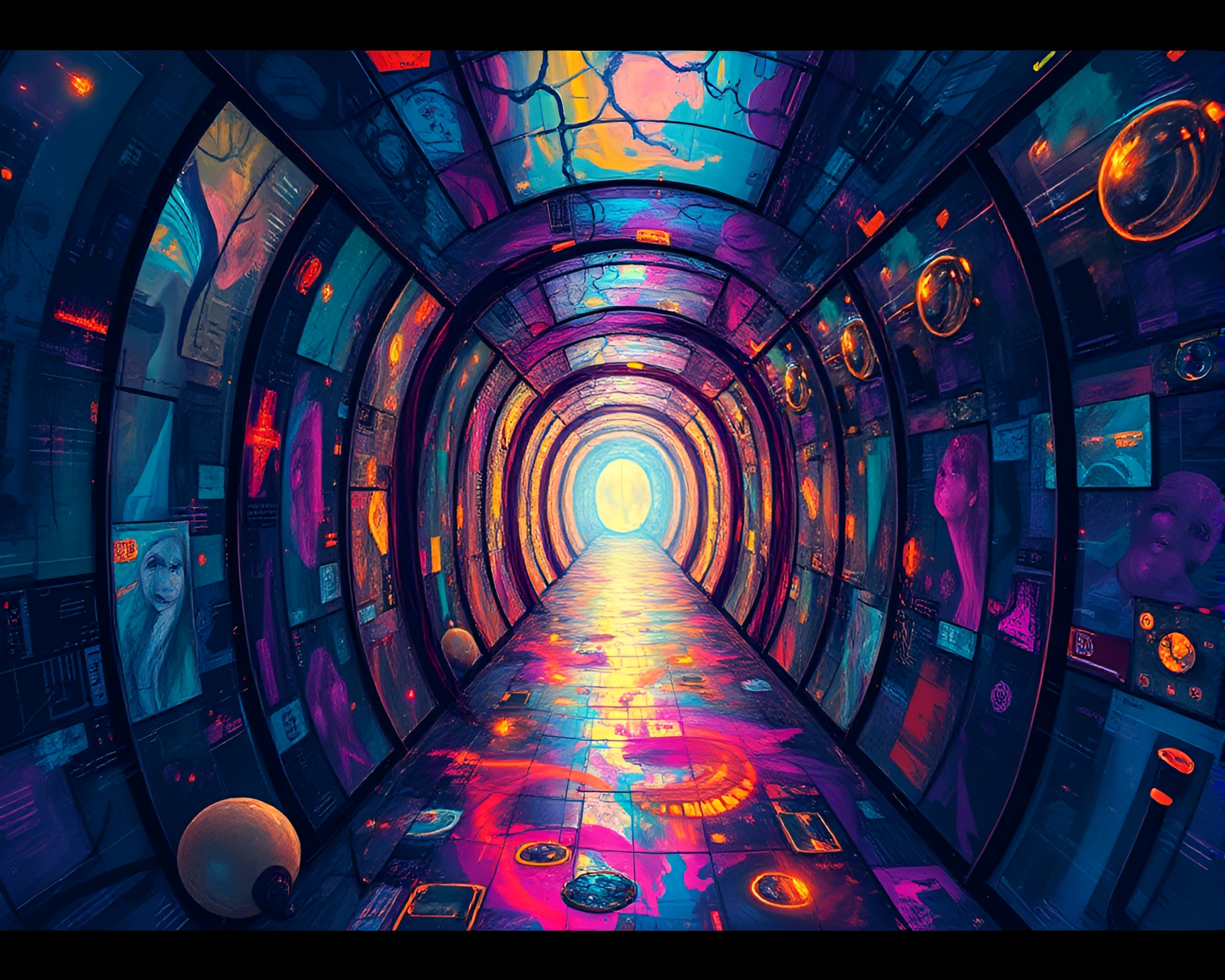 Enchanting Impressionistic Mirror Labyrinth Revealed – free AI stock image