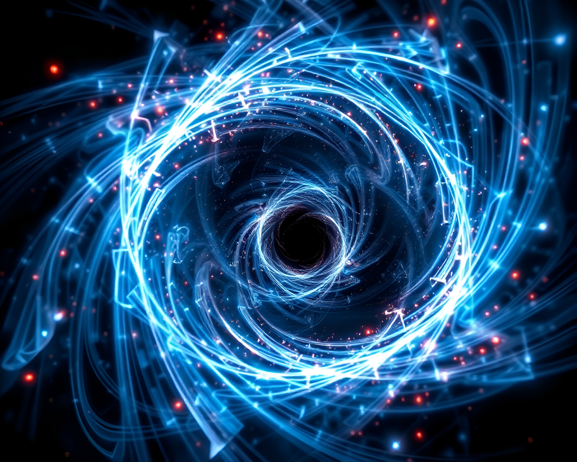 Mesmerizing Quantum Vortex Revealed in Photorealistic CGI Beauty – free AI stock image