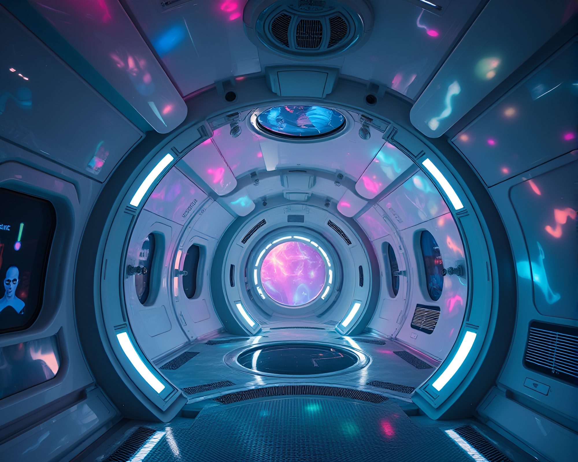 Ethereal Zero-Gravity Chamber in Dreamy Digital Painting Style – free AI stock image