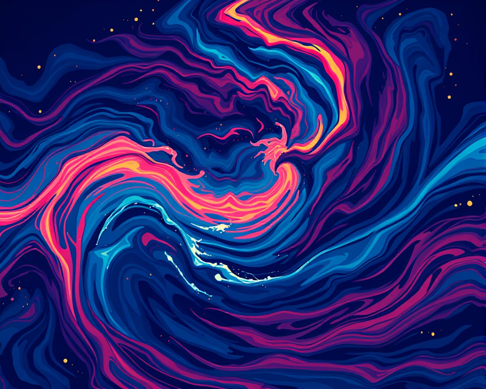 Captivating pixel art showcasing vivid colors in swirling ink ocean