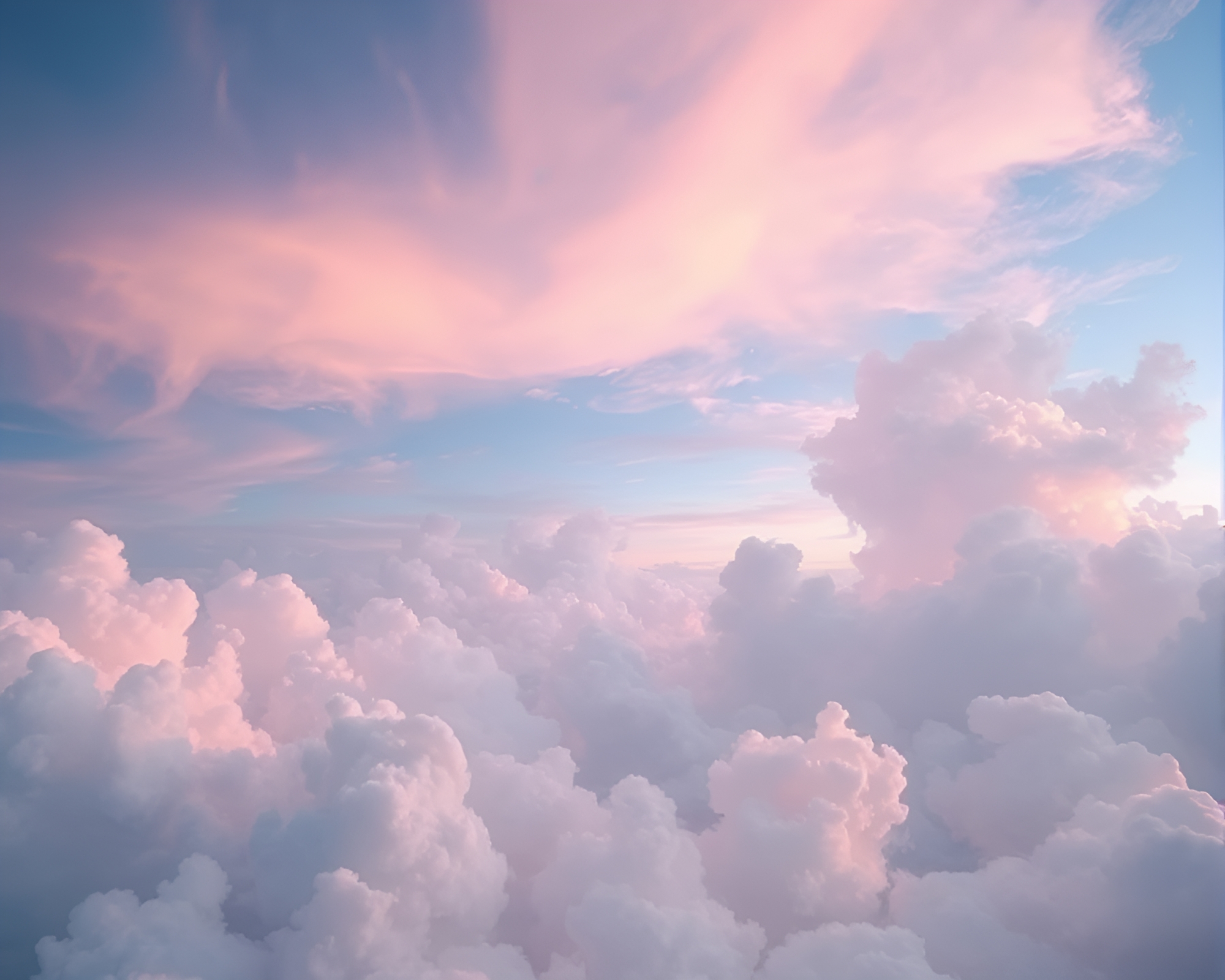Ethereal Cloudscape: Dreamy and Surreal Pastel Sky – free AI stock image