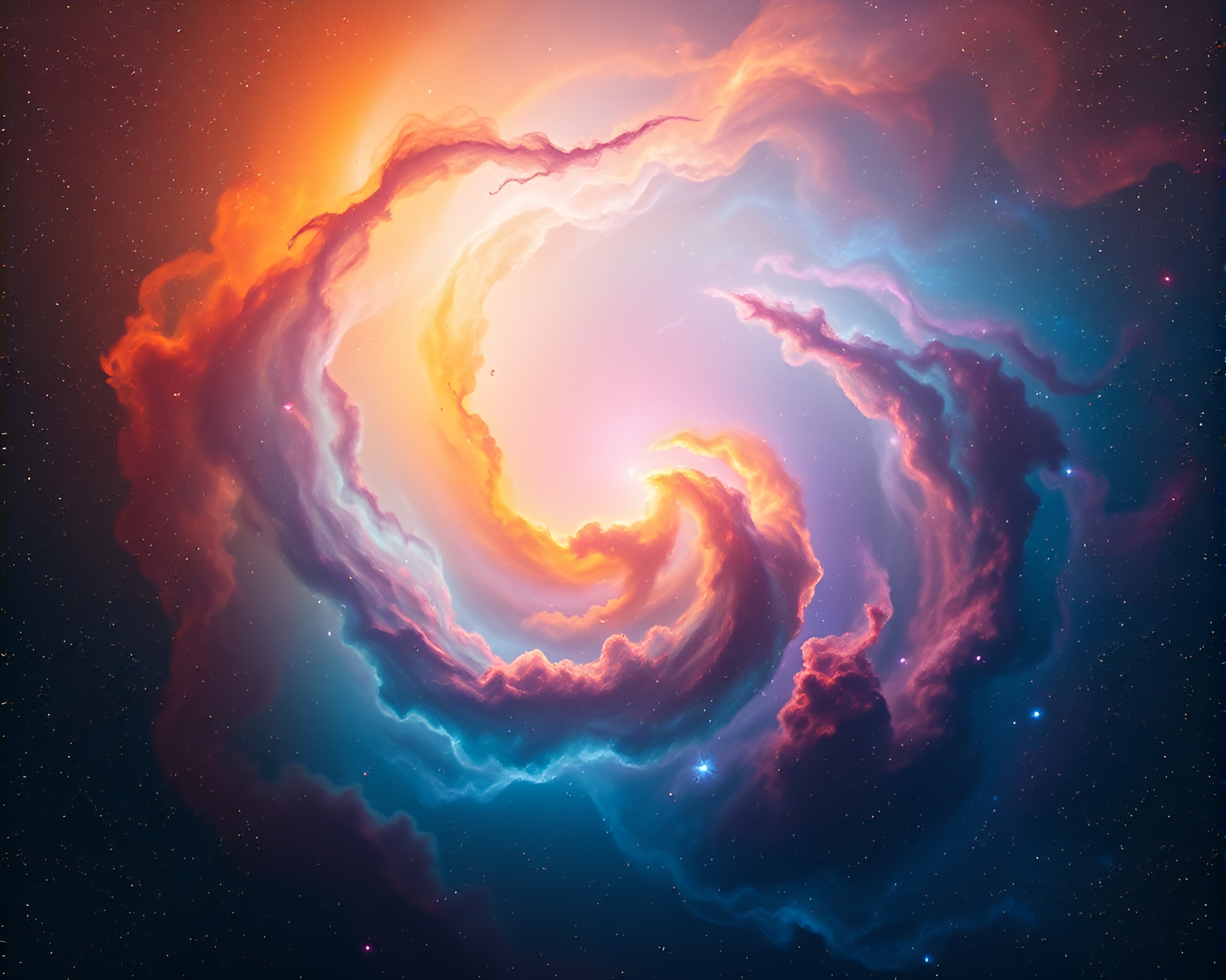 Captivating Cosmic Nebula in Vivid Colors – free AI stock image