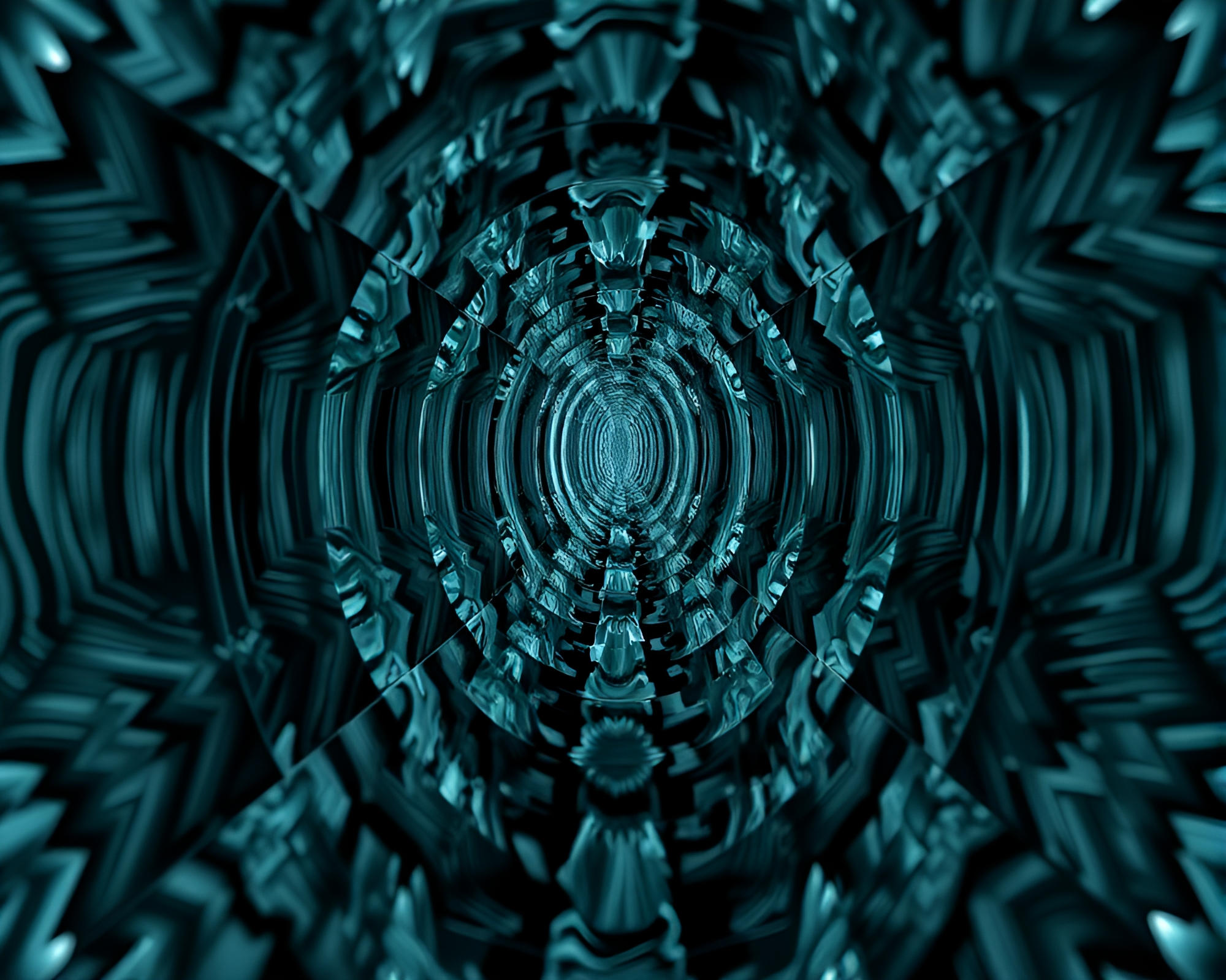 Ethereal Mirror Labyrinth: Surreal Impressions Reflecting Maze Mystery – free AI stock image