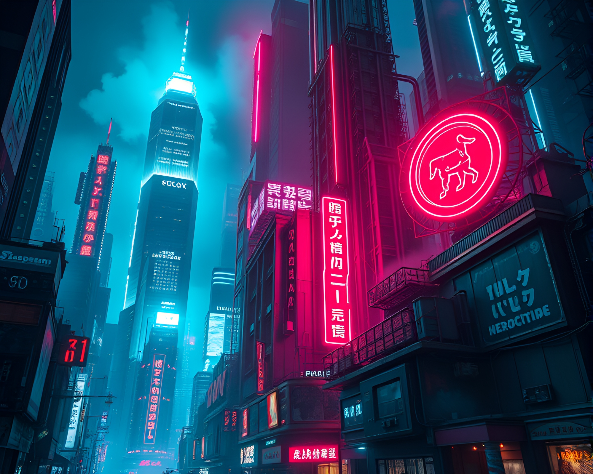 Retro-Futuristic Metropolis Noir Abstract Art Piece – free AI stock image